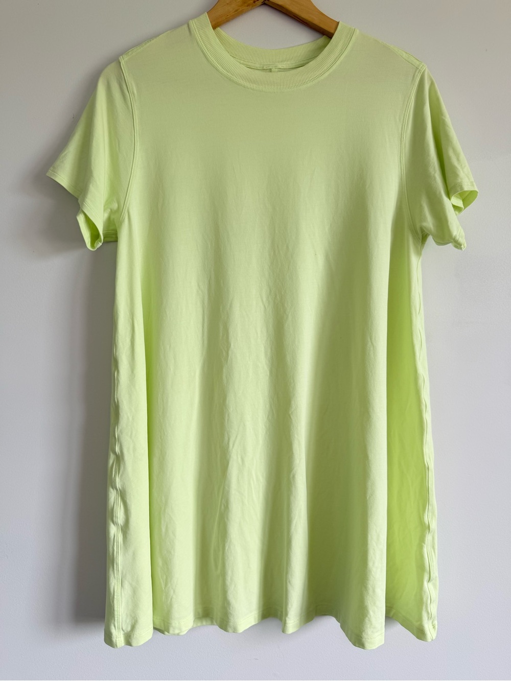 Lululemon All Yours Short Sleeve Crewneck Tee Dress - Light Lime